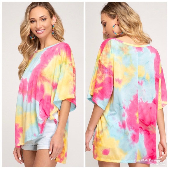 💕LAST 1!! ⚡️Super Soft Oversized Tie Dye Top! - Picture 2 of 3